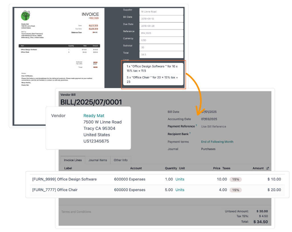 Automatización de Facturas Potenciada por IA de Contabilidad Odoo