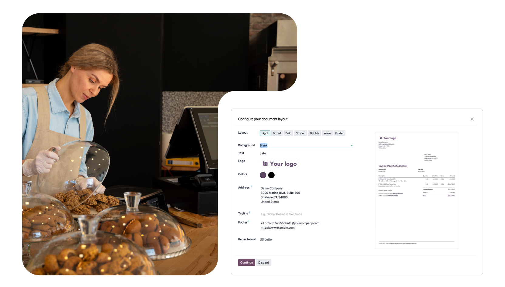 Cumplimiento localizado para comercio electrónico y POS con Odoo para empresas en Francia