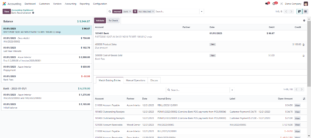 Odoo Bank synchronization and reconciliation