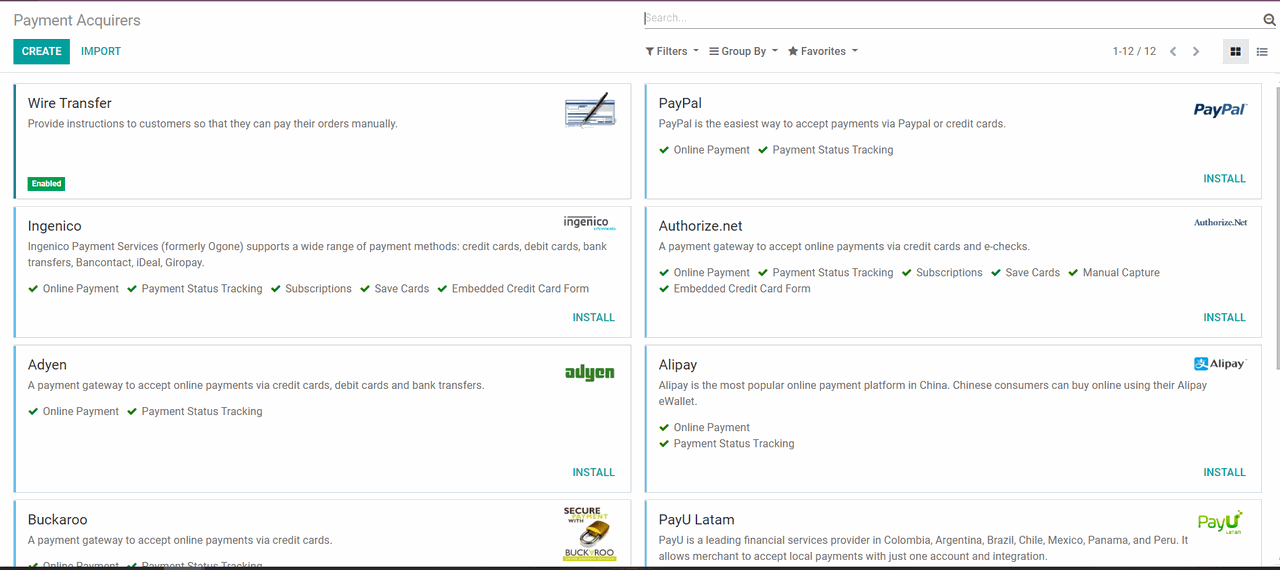 configurar métodos de pago