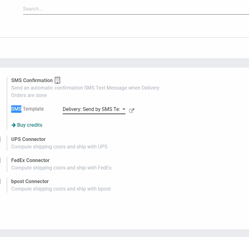 SMS Configuration