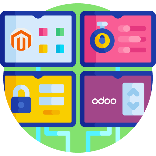 screens with Odoo, Magento and other applications